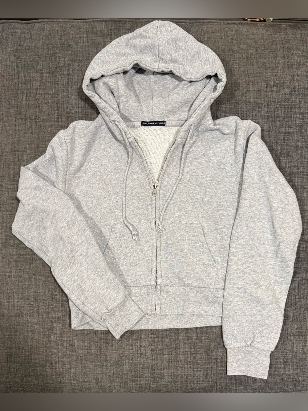 Brandy Melville John Galt Crystal Cropped Hoodie